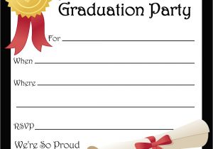 Blank Graduation Invitation Cards Free Printable Graduation Party Invitations High School