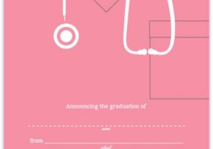 Blank Graduation Invitation Cards Pink Scrubs Graduation Fill In the Blank Invitation