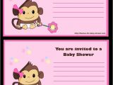 Blank Monkey Baby Shower Invitations 5 Free Printable Monkey Baby Shower Invitations