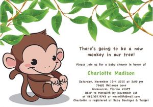 Blank Monkey Baby Shower Invitations Items Similar to Baby Shower Invitation Printable Baby