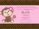 Blank Monkey Baby Shower Invitations Printable or Printed Monkey Baby Shower Invitation Plus
