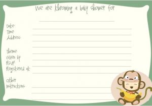 Blank Monkey Baby Shower Invitations Safari theme Baby Shower Ideas for Free Find Our Safari