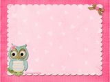 Blank Owl Baby Shower Invitations Owl Sweetheart Thank You Card Pink Hearts Party Match