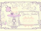 Blank Party Invitation Template Tea Party Invitation Blank Downloadable