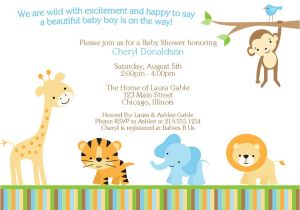 Blank Safari Baby Shower Invitations theme Blank Owl Baby Shower Invitations Jungle Blank