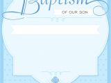 Blank Sample Of Baptismal Invitation Dotted Blue Free Printable Baptism & Christening