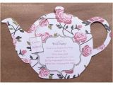Blank Tea Party Invitation Template afternoon Tea Party Invitations