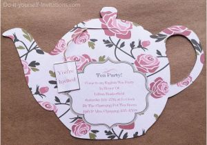 Blank Tea Party Invitation Template afternoon Tea Party Invitations