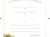 Blank Wedding Invitation Template Wedding Invitation Templates that are Cute and Easy to