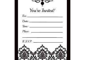 Blank Wedding Invitation Templates Black and White Black and White Blank Invitations