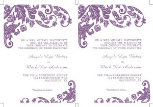 Blank Wedding Invitation Templates for Microsoft Word Items Similar to Printable Ms Word Wedding Invitation