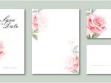 Blank Wedding Invitation Templates Vector Blank Template Wedding Card Invitation Set Watercolor