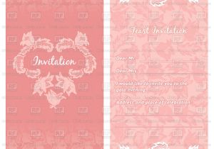 Blank Wedding Invitation Templates Vector ornate Pink Invitation Blank Template Floral Pattern