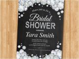Bling Bridal Shower Invitations Bridal Shower Invitation Bling Glam Glitter Diamond and