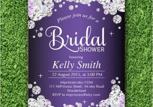 Bling Bridal Shower Invitations Elegant Bridal Shower Wedding Invitation Rhinestone Diamond