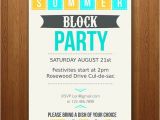 Block Party Invitation Template Customizable Summer Party Invitation Block Pool Bbq Etc