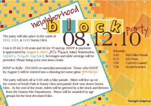 Block Party Invitation Template Invite124 Jpg
