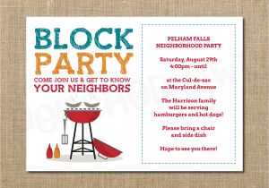 Block Party Invitation Template Neighborhood Block Party Cookout Invitation Grilling Out