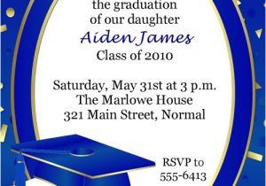Blue and Gold Graduation Invitations Blue and Gold Graduation Invitations