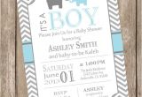 Blue and Gray Elephant Baby Shower Invitations Blue and Gray Baby Shower Invitation Elephant by