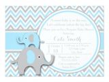 Blue and Gray Elephant Baby Shower Invitations Elephant Baby Shower Invitations Blue and Gray Card