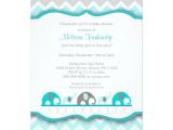 Blue and Gray Elephant Baby Shower Invitations Turquoise Blue & Gray Elephant Baby Shower Invites