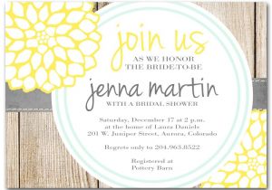 Blue and Yellow Bridal Shower Invitations Bridal Shower Invitation Yellow and Milk Bottle Blue by