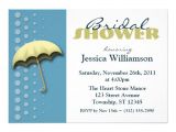 Blue and Yellow Bridal Shower Invitations Umbrella Blue & Yellow Bridal Shower Invitations