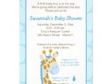 Blue Giraffe Baby Shower Invitations Blue Giraffe Boy Baby Shower Invitation 4 5" X 6 25
