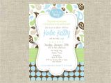 Blue Green Brown Baby Shower Invitations Mod Baby Boy Shower Invitation Paisley Brown Blue by