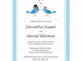 Bluebird Wedding Invitations Cute Wedding Invitation with Bride and Groom Birds