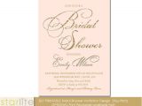 Blush Pink and Gold Bridal Shower Invitations Blush Pink and Gold Glitter Bridal Shower Invitation by