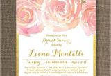 Blush Pink and Gold Bridal Shower Invitations Blush Pink Gold Bridal Shower Invitation Roses Shabby Chic