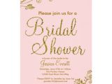Blush Pink and Gold Bridal Shower Invitations Blush Pink Gold Glitter Bridal Shower Invitation Zazzle Com