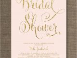 Blush Pink and Gold Bridal Shower Invitations Bridal Shower Invitations Bridal Shower Invitations Blush
