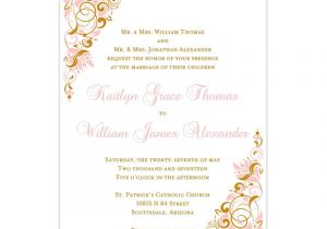 Blush Pink Wedding Invitation Template Gianna Wedding Invitation Blush Pink Gold Wedding