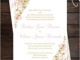 Blush Pink Wedding Invitation Template Gianna Wedding Invitation Blush Pink Gold Wedding