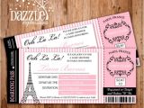 Boarding Pass Baby Shower Invitations Paris Boarding Pass Baby Shower Invitation Ticket