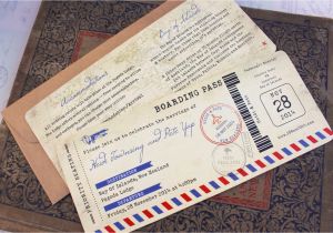 Boarding Pass Wedding Invitation Template Vintage Air Mail Boarding Pass Invitation New by Beyonddesign