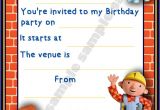 Bob the Builder Birthday Party Invitations Bob the Builder Birthday Party Invitation Invites by Shazian
