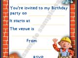 Bob the Builder Party Invitations Bob the Builder Birthday Party Invitation Invites by Shazian