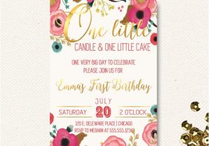Boho Chic Birthday Invitations First Birthday Invitation Floral Boho Chic Invite E Little