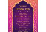 Bollywood theme Party Invitation Card Bollywood Arabian Nights Birthday Invitation Card Zazzle Com