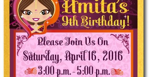Bollywood theme Party Invitation Card Bollywood Party Birthday Invitations Bollywood Birthday