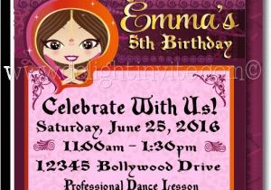 Bollywood theme Party Invitation Card Printable Digital Bollywood Party Birthday Invitation Di