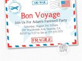 Bon Voyage Party Invitation Template Items Similar to Travel Farewell Party Invitation Bon