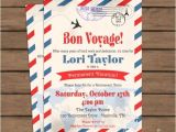 Bon Voyage Party Invitation Template Travel theme Retirement Party Invitation Bon Voyage