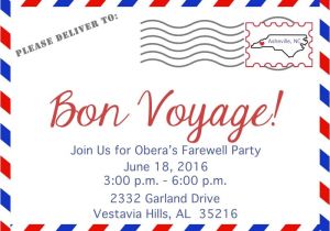 Bon Voyage Party Invitations 4104 Bon Voyage Invitation Poppyseed Paper