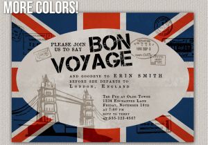 Bon Voyage Party Invitations Bon Voyage Custom Party Invitation Digital by