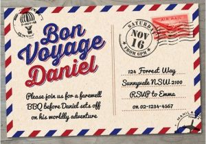 Bon Voyage Party Invitations Items Similar to Bon Voyage Farewell Printable Invitation